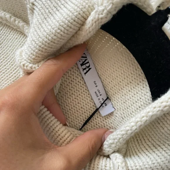 Zara Cream Turtleneck Sweater - Picture 5 of 5